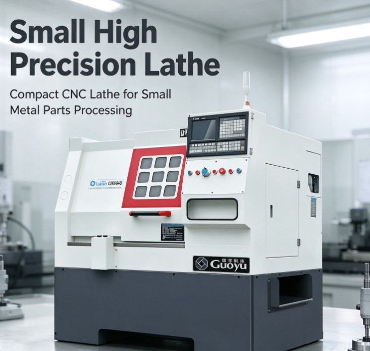 Small High Precision Lathe, Compact CNC Turning Lathe For Small Metal Component Machining